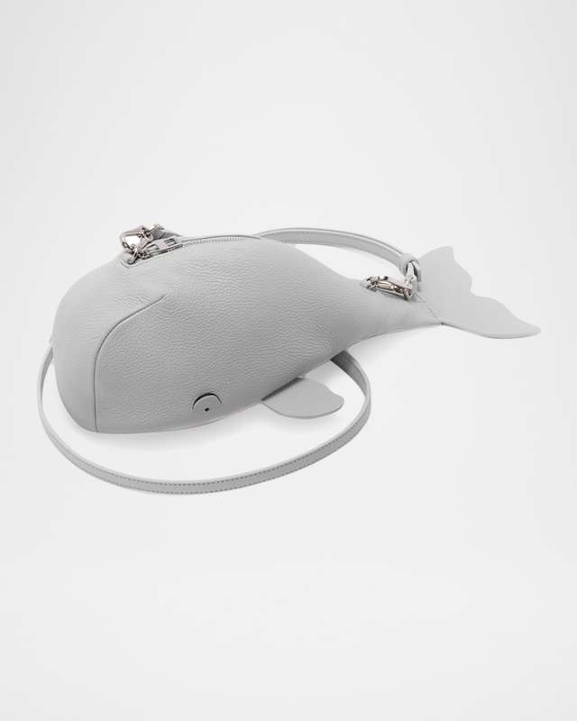Whale Crossbody Bag in Grained Leather